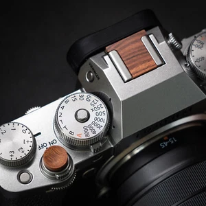 Wood Camera Shutter Release Button Hot Shoe Cover for Fujifilm X-Pro3 X100V XT5 - Picture 1 of 23