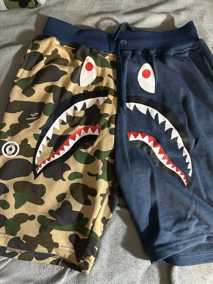 Pantalones Cortos A Bathing Ape Tostado/Azul Marino L Foto 1 de 4