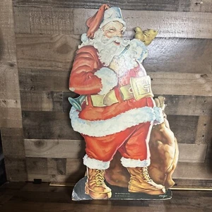 Stand Up Store Display Santa 1936 Cardboard Die Cut - Picture 1 of 8