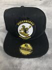 PITTSBURGH STEELERS THROWBACK CLASSIC Logo Mid-Crown Black Snapback Hat Cap NEW