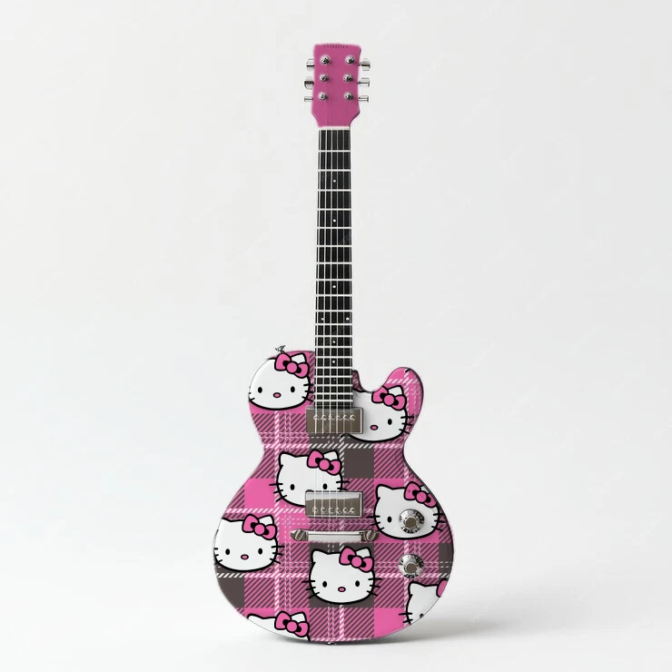 Hello Kitty Pro Guitar/Bass Skin Axe Premium Re-Skin Vinyl Wrap reproduction - Image 1 of 1