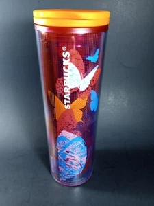 Starbucks Pink Butterfly Tumbler 16 oz New - Picture 1 of 11