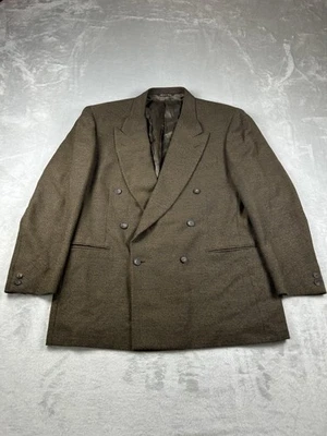 Blazer Canali Proposta Para Hombre 54R Marrón Tweed Lana Doble Pecho Hecho en Italia Foto 1 de 4