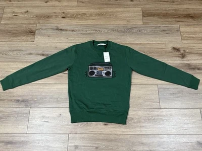 Nueva sudadera Coach Keith Harig Boombox verde para hombre talla XS extra pequeña nueva con etiquetas Foto 1 de 4
