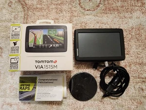 Tom Tom VIA1515M GPS 5" Touch Screen Free Lifetime Maps TESTED WORKING - Picture 1 of 8