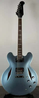 Электрогитара Epiphone Dave Grohl DG-335 с полым корпусом - синяя Pelham -трещина - Изображение 1 из 4
