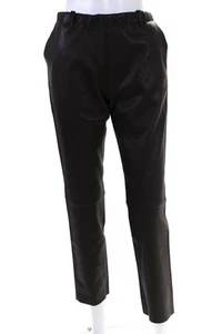 Stouls Womens Valentine 21 Plonge Light Straight Leather Pants Brown Medium - Picture 1 of 5