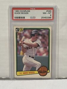 PSA 8 1983 Donruss #586 Wade Boggs Rookie RC HOF Boston Red Sox