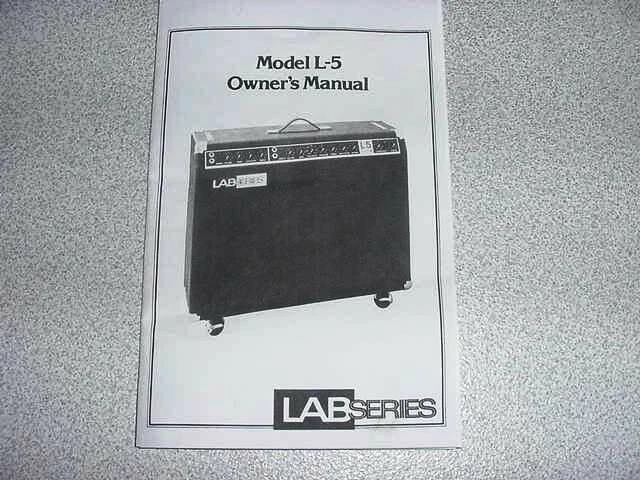 Lab Series Verstärker L5, L7, L9 Anleitung. Norlin, Gibson. - Bild 1 von 2