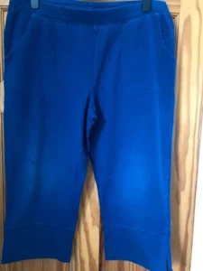 Denim & Co Blue Crop Trousers Size XL - Picture 1 of 5