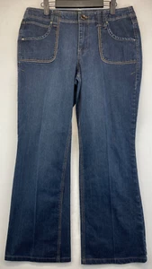French Cuff Jeans - Womens Size 10 - Blue - Bootcut - Casual Stretch (3288) - Picture 1 of 17