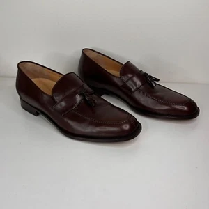 Mocasines Dino Monti Sergio Cuero Marrón Borla Talla 13-1/2 B Hecho en Italia - Imagen 1 de 9