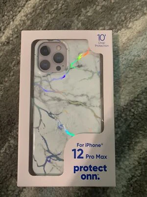 FUNDA PROTECT ONN IPHONE 12 PRO MAX MÁRMOL METALIZADA NUEVA EN CAJA Foto 1 de 2