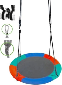 Nestschaukel Ø 110 cm bis 150 Kg Tellerschaukel Schaukel Garten Kinder 3 Farbig - Bild 1 von 3
