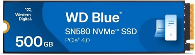 500GB WD Blue SN580 Nvme Internal Solid State Drive SSD - Gen4 X4 Pcie 16Gb/S, M - Image 1 of 4