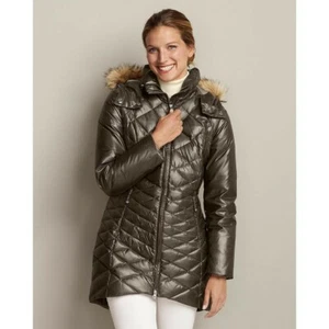 Eddie Bauer Stine Down Parka, Military Brown, XS, New with Tag - Picture 1 of 3
