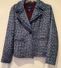 Doncaster Collection Suit Jacket And Skirt Set Size 12 Blue Multicolored Tweed
