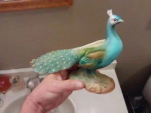 Vintage Gorgeous Lefton Peacock Figurine Hand Painted Japan 892 - Picture 1 of 9