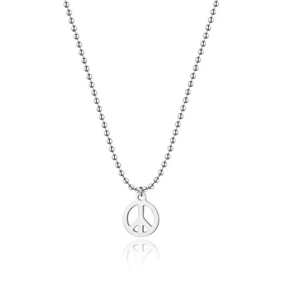 COLLANA DONNA ACCIAIO PENDENTE SIMBOLO DELLA PACE S'AGAPO SMILE SSM002 (2588) - Immagine 1 di 2