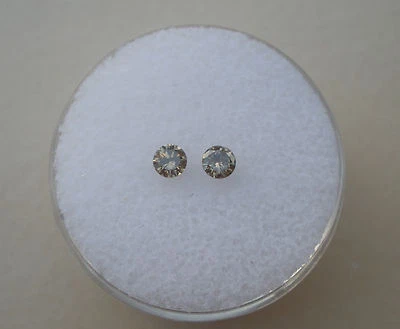  Champagne Natural Diamond Round Loose Faceted Pair 3mm each - Image 1 of 4