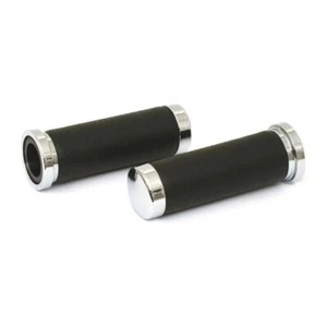 Black & Chrome Grips - Fit: Suzuki VZ 800 / VZ 1500 / VZ 1600 Marauder: M090906 - Picture 1 of 4