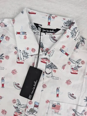 Travis Mathew Little Get Together SS Button Shirt Men Small America 4th of July. - Image 1 of 4