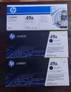 LOT of 3 - Genuine OEM HP 49A (Q5949A) LaserJet Black Toner Cartridges