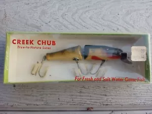 Vintage Creek Chub Lure Jointed Pikie Creek Chub Bait Co Garrett Indiana USA - Picture 1 of 12