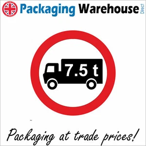 TR528 7.5 T MAXIMUM SIGN WEIGHT TON TONNES TRUCK LORRY WAGON SEVEN LIMIT CARGO - Picture 1 of 1