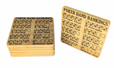 Set 6x Getränke Untersetzer Holz Bambus Tisch Deko poker hand rankings Ranglist