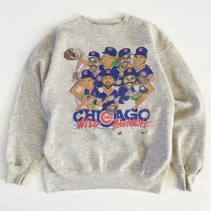 Chicago Cubs MLB Wild Bunch Retro style Ash Sweatshirt Unisex vtg HN0617 - Picture 1 of 2