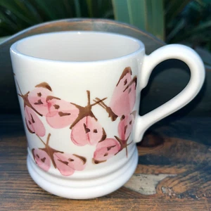 EMMA BRIDGEWATER Pink Cabbage White Butterfly Mug, Cup Half Pint, 1st, BRAND NEW - Picture 1 of 6