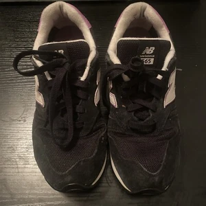 New Balance 565 Women Sneakers WL565BP Black Purple Mesh Suede Size 9 - Picture 1 of 7