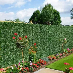 5m 10m Artificial Hedge Ivy Leaf Garden Fence Wall Privacy Screens Balcony Cover - Picture 1 of 14