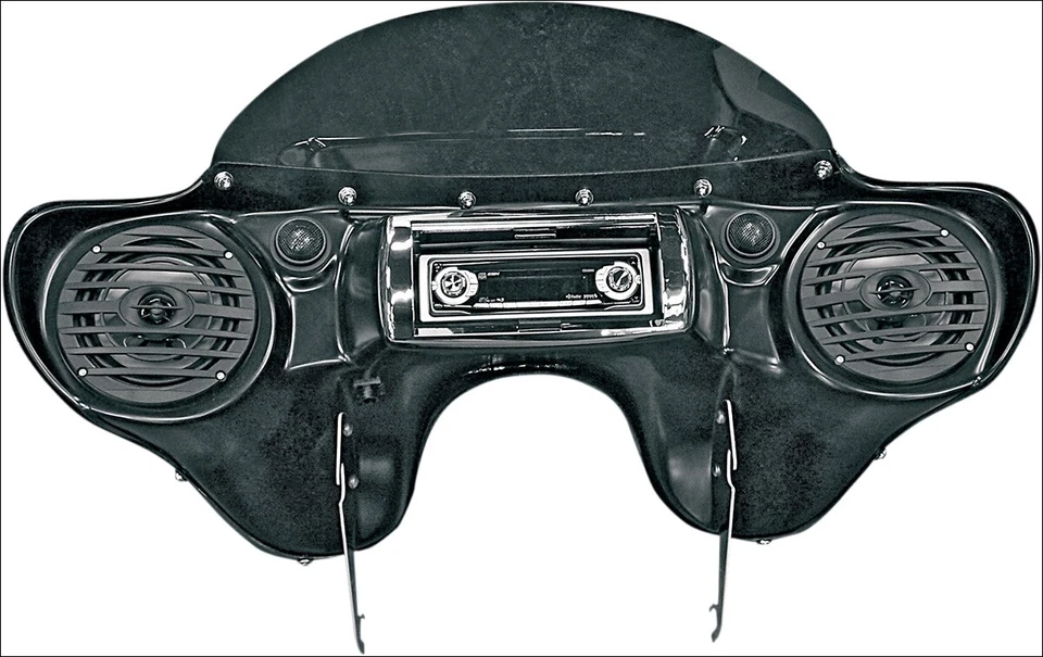 Carenado de desmontaje rápido Hoppe HPKT-0003A Sportzilla con altavoces y Jenson FLHR Foto 1 de 2