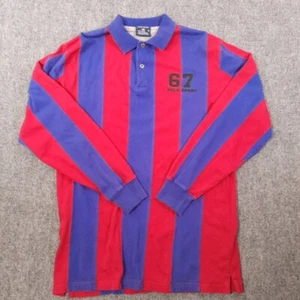 Vintage Y2K Ralph Lauren Hemd Herren XL Polo Sport Rugby blau rot gestreift Preppy - Bild 1 von 8