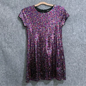 Three Pink Hearts Girls Sequin Dress- Sz XL - Picture 1 of 8