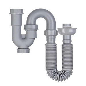 1 Stück Flexibles Abflussrohr 46 Zoll Universal Küchenspüle Abflussrohr Set Rohr - Bild 1 von 7