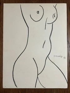 Henri Matisse Lithographie ""Stehender Akt"" Zeichnung, 1952 Mourlot Platte signiert - Bild 1 von 5