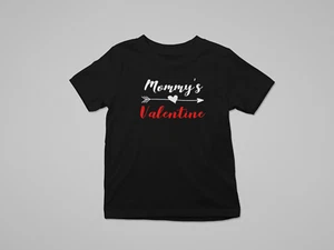 Youth Toddler Mommy's Valentine T Shirt Valentine's Day Baby Tee Shirt Heart - Picture 1 of 8