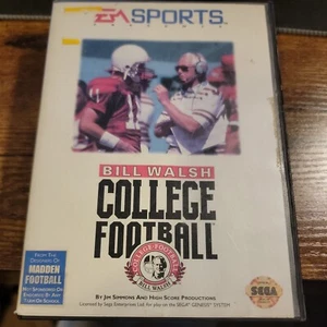 Fútbol americano universitario Bill Walsh - Sega Genesis - estuche y disco probados y funcionan - Imagen 1 de 4