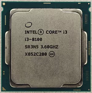 Intel Core i3-8100 3.60GHz Quad-Core 6MB LGA 1151/Socket H4 CPU Processor SR3N5 - Picture 1 of 2
