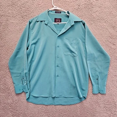 Allen Solly Shirt Mens Size 42 Blue New Age Fabric Long Sleeve Button Up - Image 1 of 4