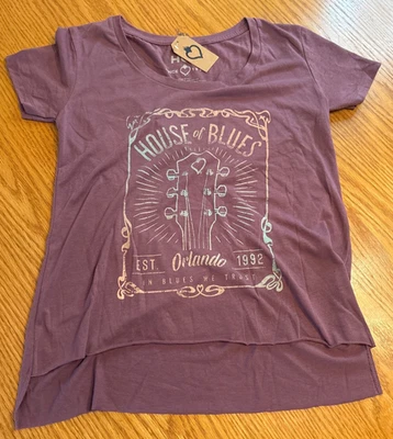 House of Blues Орландо футболка женщины размер маленький новый с ярлыками в синий мы доверяем - Изображение 1 из 4
