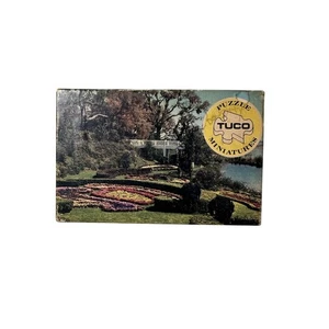 Vintage tuco miniature jigsaw puzzle “garden by the river” - Picture 1 of 6