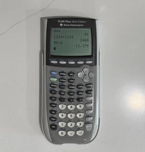 TI-84 Plus Silver Edition Graphing Calculator Texas Instruments Math School Test - Afbeelding 1 van 6
