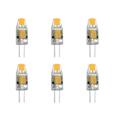 6 x LED Mini Leuchtmittel 1W G4 COB 12V 100lm Lampe Kapsel Warmweiß 2700K 360° - Bild 1 von 2