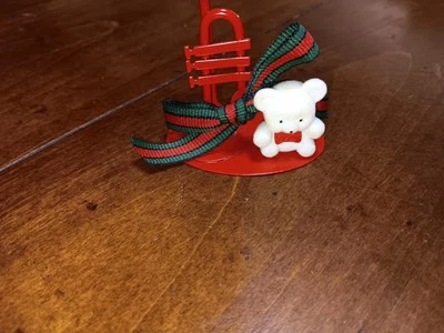Avon Teddy Bear Ornament Collection Teddy On A Trumpet Multi Colored - Image 1 of 4