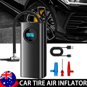 Car Tire Air Inflator Tyre Electric Pump Cordless Battery Rechargeable - Picture 1 of 14