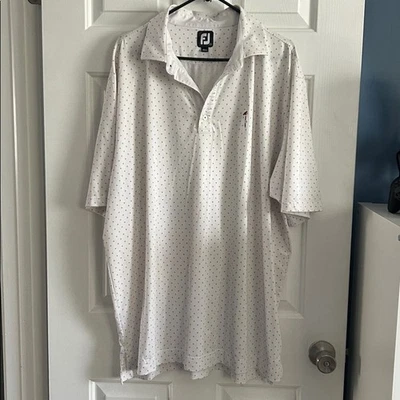 Polo de golf FootJoy para hombre con estampado de diamantes talla 2XL Foto 1 de 4